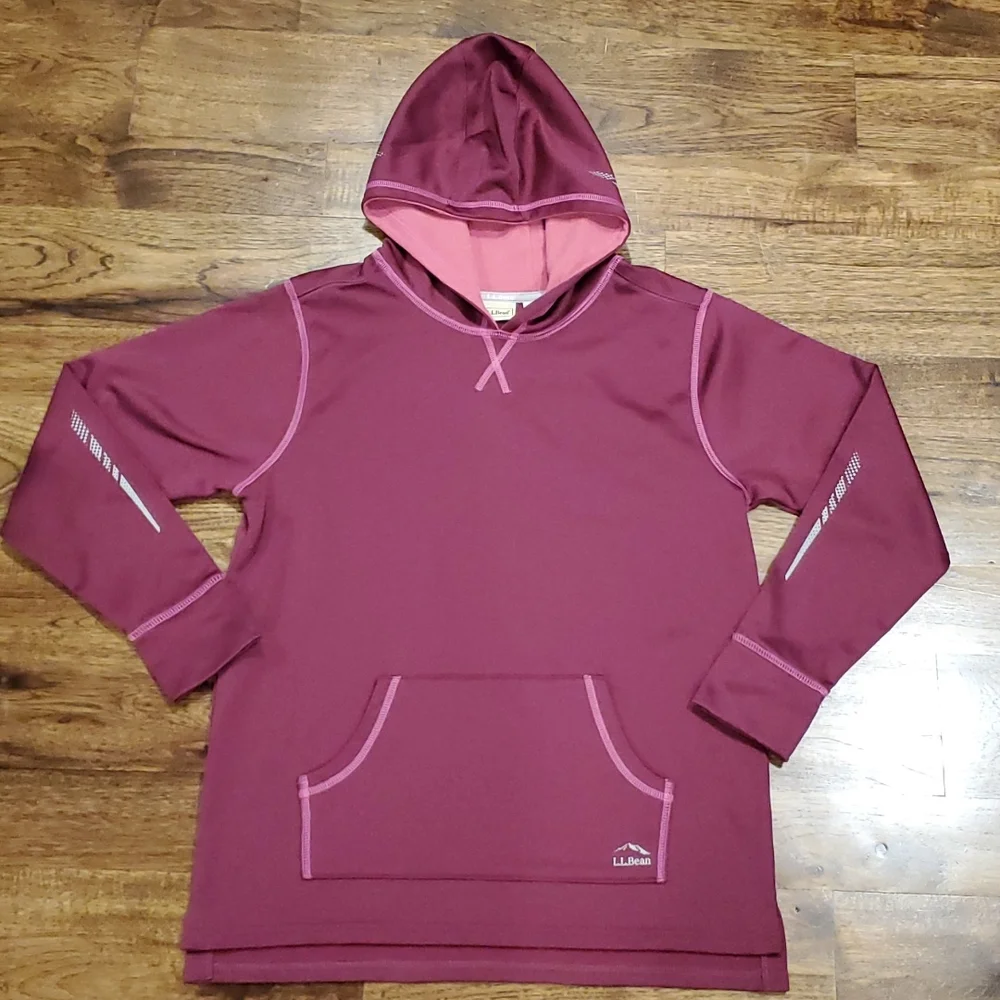 Girls L.L. Bean purple & pink hooded sweatshirt size L(14/16)